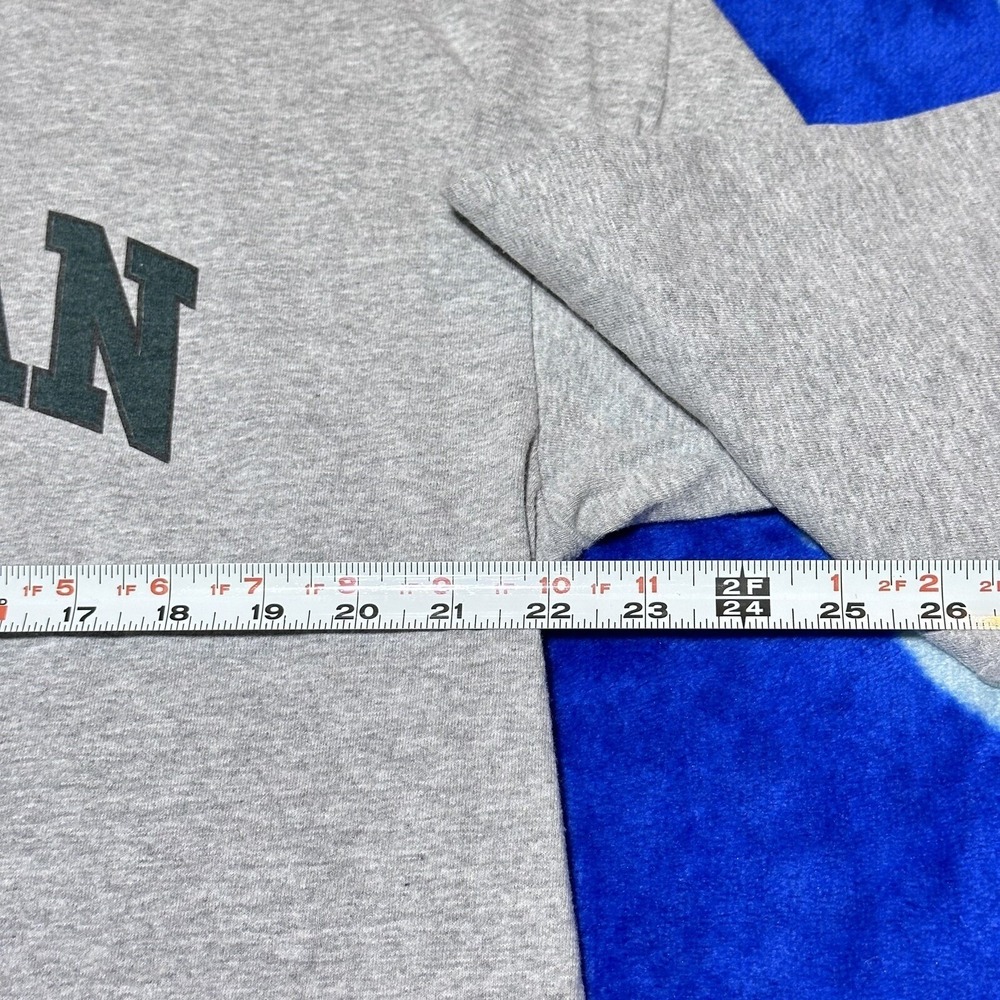 Vintage Michigan State T-Shirt Mens XL NCAA‎ Spartans Heather Gray Long Sleeve - Picture 5 of 6